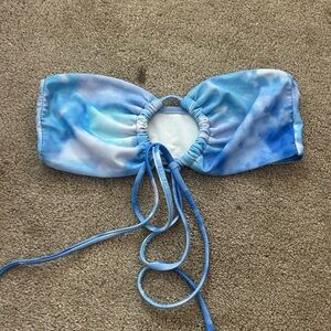 Blue Tie-Dye bikini top